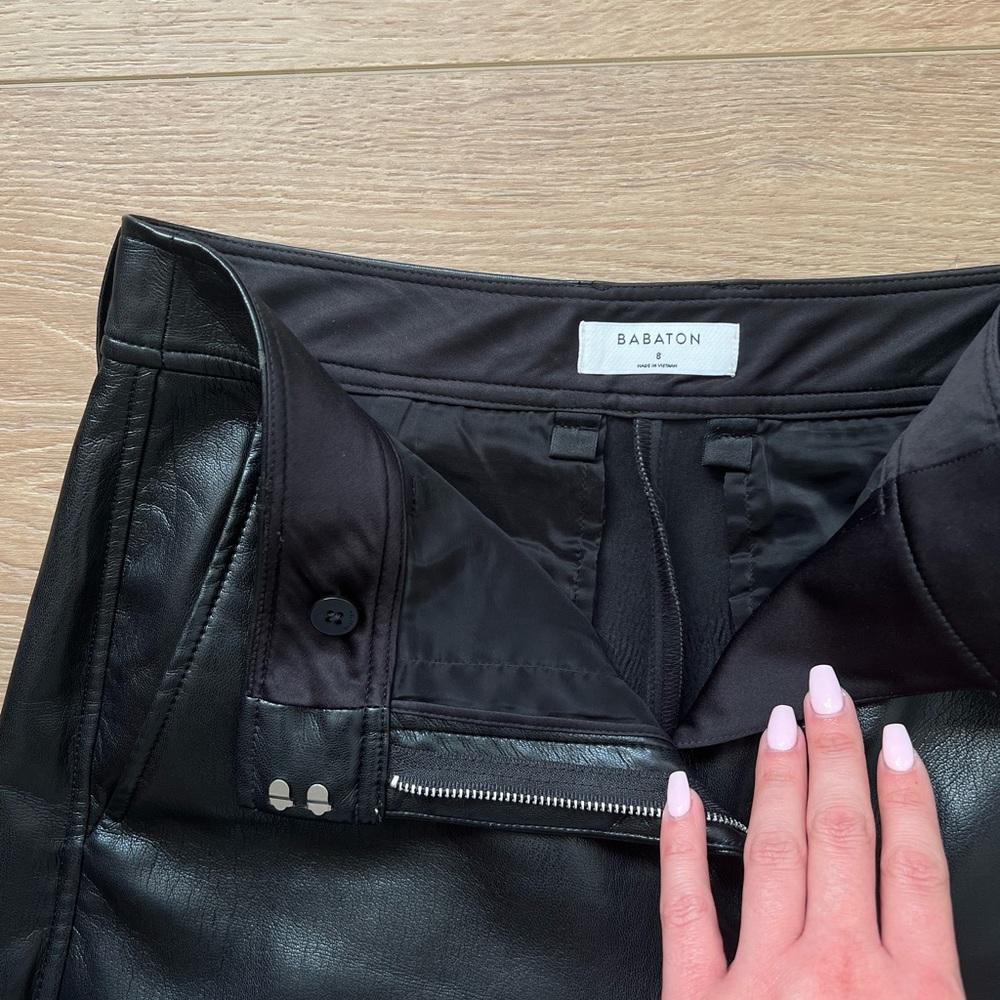 Aritzia Bazaar Leather Pant Black - Picture 1 of 6